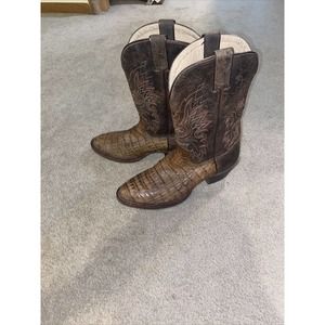 Double H Leather Cowboy Western Boots Shoes Men's 10 D Oil & Slip Resistant!